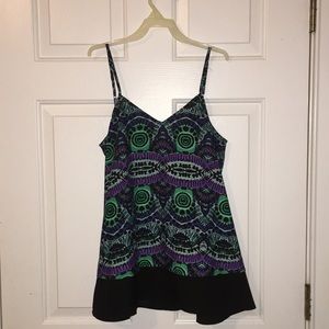 Purple/Green tribal tank